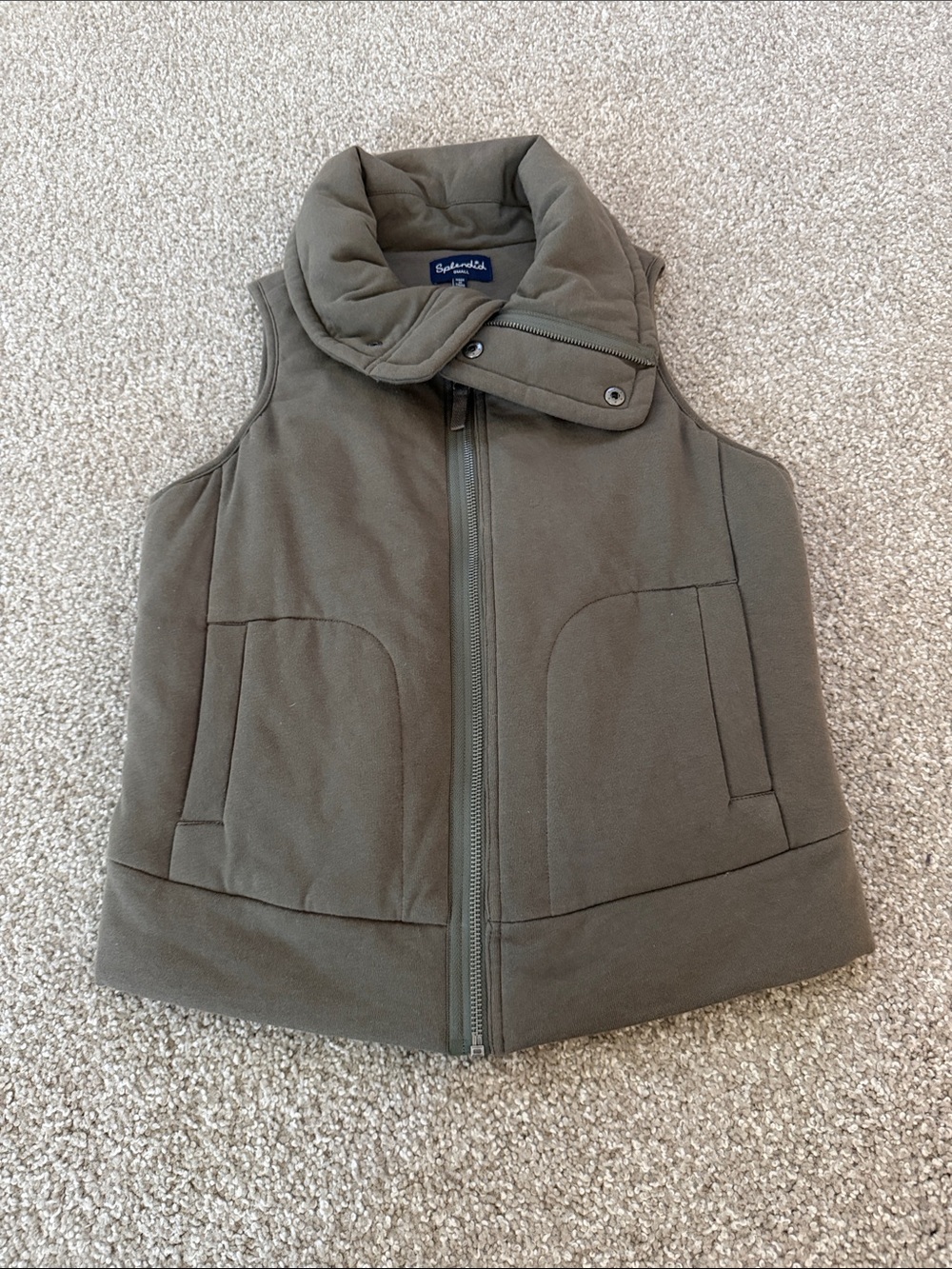 Splendid Olive Green Puffer Vest for Kids